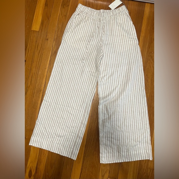 a new day Pants & Jumpsuits Womens Highrise Wide Leg Linen Pullon